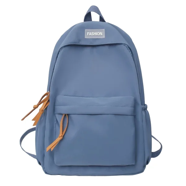 1 PC Academy Style Casual Solid Color Dopamine Nylon Sólido Dopamina Grande Capacidade Saco Fechado Escolar Tote Mochila Feminina Para Escola/Tourismo - Imagem 8
