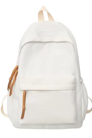 1 PC Academy Style Casual Solid Color Dopamine Nylon Sólido Dopamina Grande Capacidade Saco Fechado Escolar Tote Mochila Feminina Para Escola/Tourismo