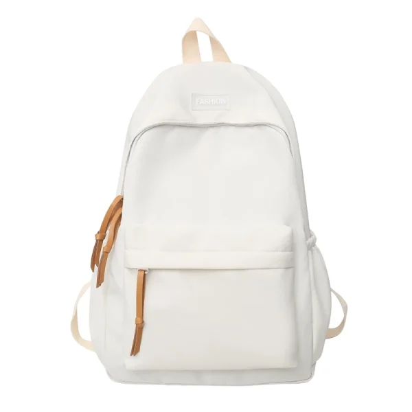 1 PC Academy Style Casual Solid Color Dopamine Nylon Sólido Dopamina Grande Capacidade Saco Fechado Escolar Tote Mochila Feminina Para Escola/Tourismo