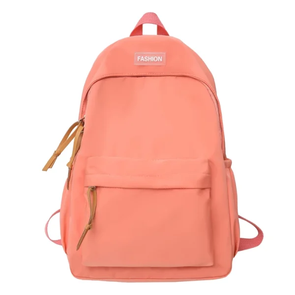 1 PC Academy Style Casual Solid Color Dopamine Nylon Sólido Dopamina Grande Capacidade Saco Fechado Escolar Tote Mochila Feminina Para Escola/Tourismo - Imagem 4