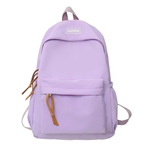 1 PC Academy Style Casual Solid Color Dopamine Nylon Sólido Dopamina Grande Capacidade Saco Fechado Escolar Tote Mochila Feminina Para Escola/Tourismo - Imagem 5