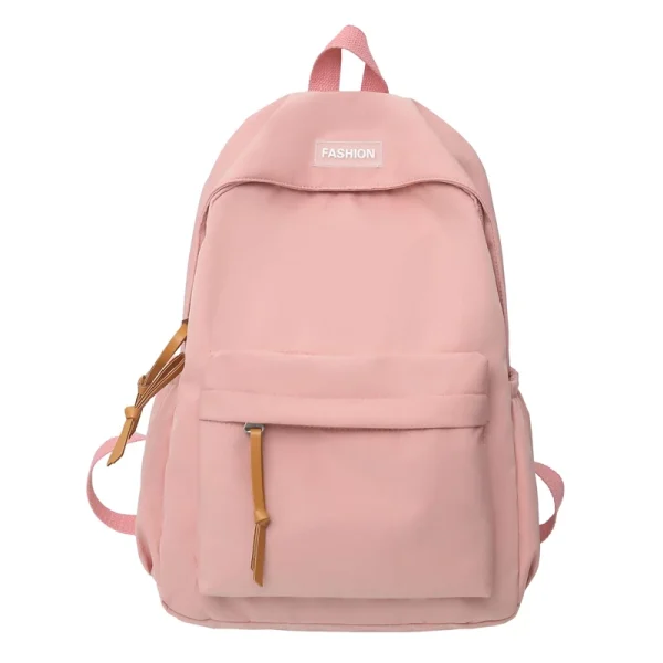 1 PC Academy Style Casual Solid Color Dopamine Nylon Sólido Dopamina Grande Capacidade Saco Fechado Escolar Tote Mochila Feminina Para Escola/Tourismo - Imagem 3