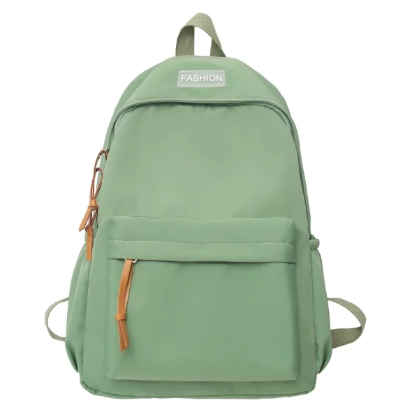 1 PC Academy Style Casual Solid Color Dopamine Nylon Sólido Dopamina Grande Capacidade Saco Fechado Escolar Tote Mochila Feminina Para Escola/Tourismo - Imagem 7