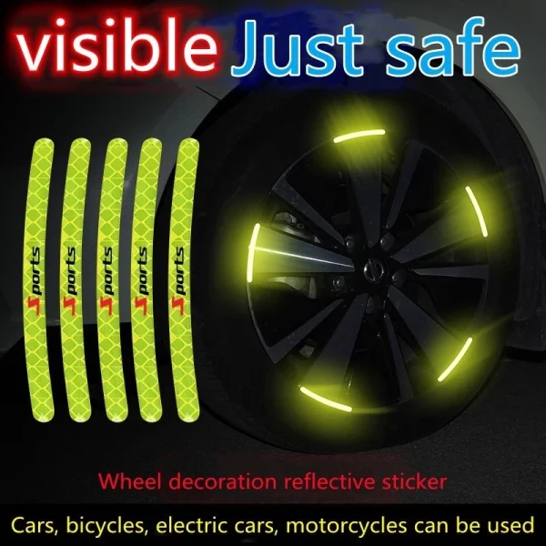 Válvula pneu brilha no escuro carro moto bicicleta refletor - Imagem 13
