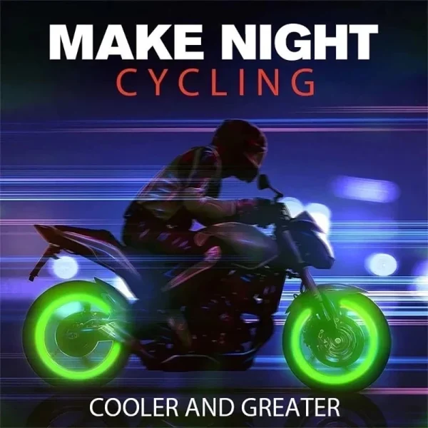 Válvula pneu brilha no escuro carro moto bicicleta refletor - Imagem 9