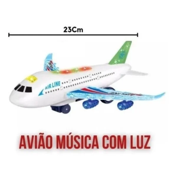 Avião Bate Volta Com Som Musica E Luzes - Imagem 3