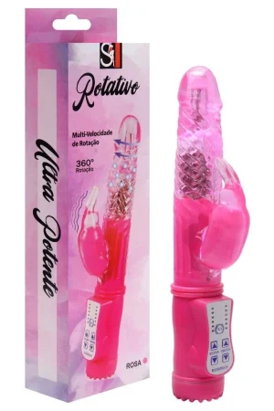 Vibrador Feminino Rotativo 36 Vibrações e 8 Velocidades de Rotação Ultra Potente Jack Rabitt Ponto G e Clitóris