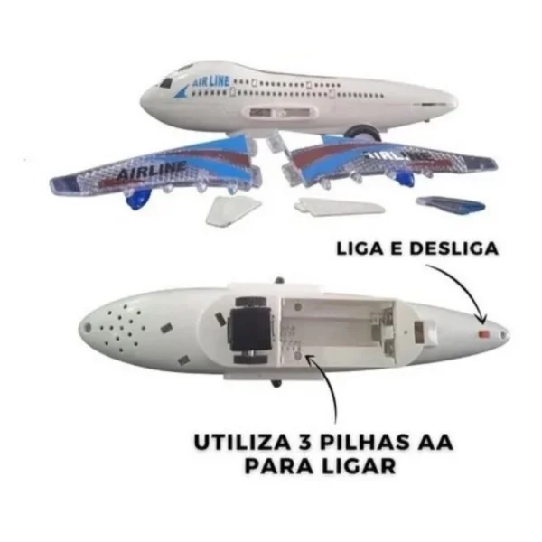 Avião Bate Volta Com Som Musica E Luzes - Imagem 2