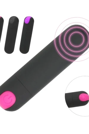 Vibrador Feminino Recarregável Bullet Com 10 Modos de Vibração