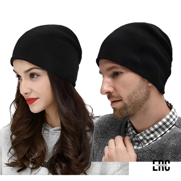 Touca Preta Basica Gorro Inverno Masculina Feminina Forrada - Imagem 4