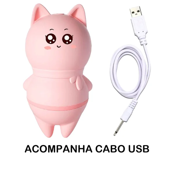 Vibrador Feminino com Língua Formato Gato 10 Vibrações Gatinho - Imagem 7