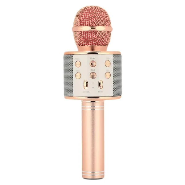 WS-858 - Microfone Infantil de Karaoke Microfone de Brinquedo Sem Fio Bluetooth - Imagem 3