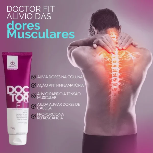 Kit 2x Doctor Fit Akmos Gel Massageador P/alivio Das Dores - Imagem 4