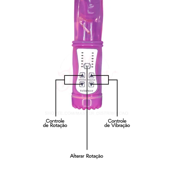 Vibrador Feminino Rotativo 36 Vibrações e 8 Velocidades de Rotação Ultra Potente Jack Rabitt Ponto G e Clitóris - Imagem 8