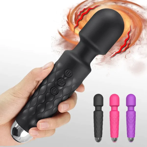 Vibrador Feminino Clitoriano Varinha Mágica Recarregável Ponto G Orgasmo  20 modos-  Silencioso - Imagem 4