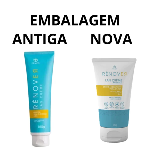 Kit 2x Lan Creme Renover Hidratante Para Pés Ressecados Akmos - Imagem 4