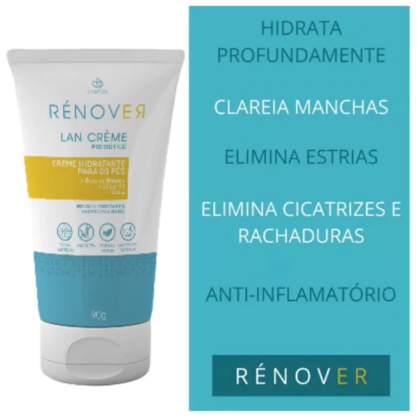 Kit 2x Lan Creme Renover Hidratante Para Pés Ressecados Akmos - Imagem 3