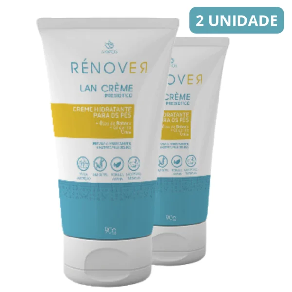 kit 2x Super Creme Hidratação Profunda Lan creme Akmos para os Pés - Adeus Micose, Frieira, Calos, Chulé, Escamações
