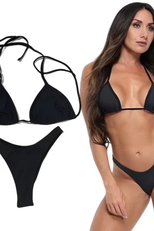 Biquíni Asa Delta  Cortininha - Estilo Praia piscina  Calcinha Fio Dental Envio em 24h