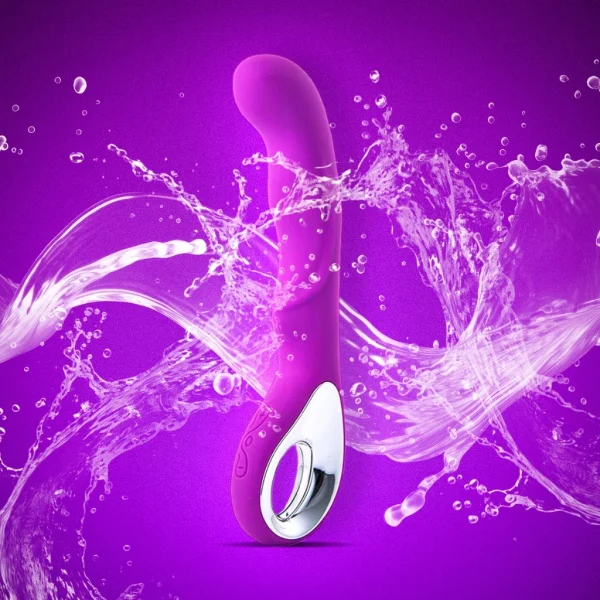 Vibrador Feminino Ponto G Com Textura Ondulada Alça Metalizada Recarregável - Imagem 4