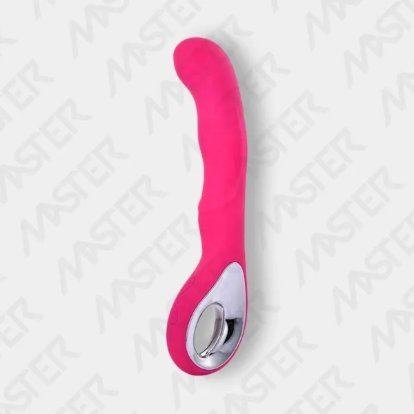 Vibrador Feminino Ponto G Com Textura Ondulada Alça Metalizada Recarregável - Imagem 8