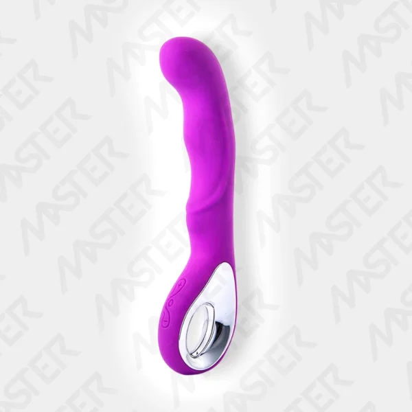 Vibrador Feminino Ponto G Com Textura Ondulada Alça Metalizada Recarregável - Imagem 6
