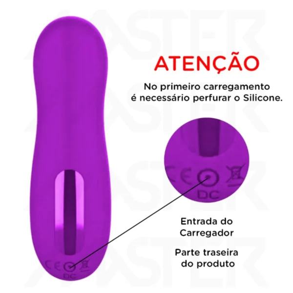 Vibrador Feminino Sugador de Clitóris Toque Macio 10 Modos de Sucção - Recarregável - Imagem 7