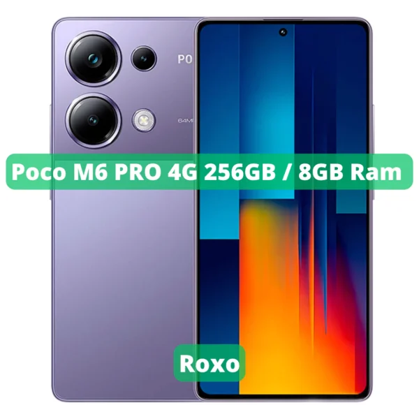 Xiaomi Poco M6 PRO 256GB ROM / 8GB RAM Versão Global | Smartphone 4G , ROM Global , Câmera 64MP , Carregador 67W - Imagem 3