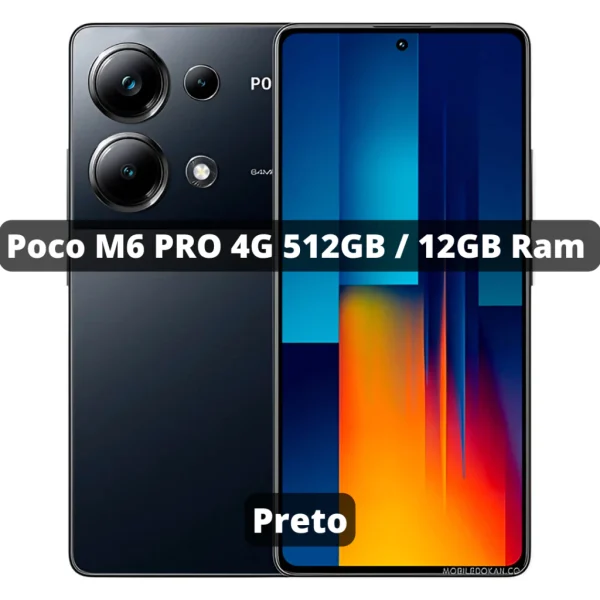 Xiaomi Poco M6 PRO 512GB ROM / 12GB RAM Versão Global | Smartphone 4G , ROM Global , Câmera 64MP , Carregador 67W