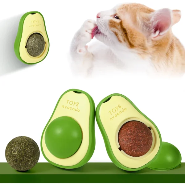 Abacate De Brinquedo Para Gatos Com Catnip Erva Gato Natural - Imagem 9