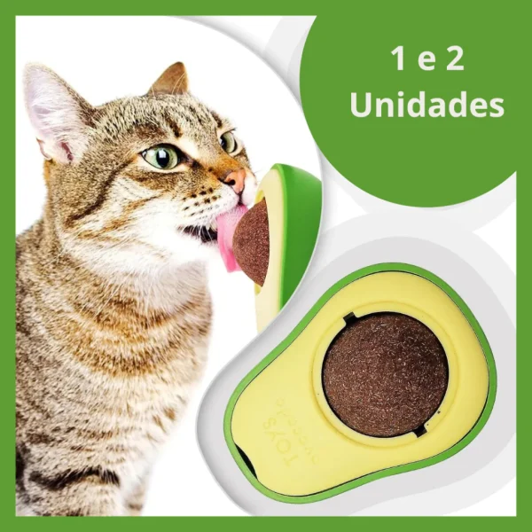 Abacate De Brinquedo Para Gatos Com Catnip Erva Gato Natural - Imagem 2
