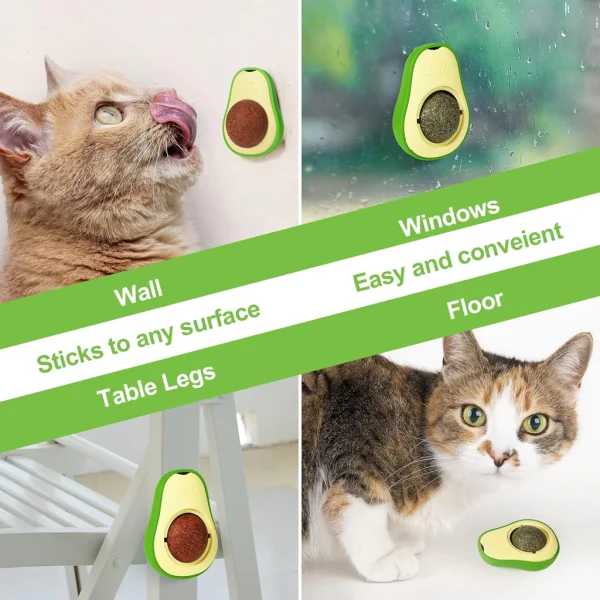 Abacate De Brinquedo Para Gatos Com Catnip Erva Gato Natural - Imagem 5