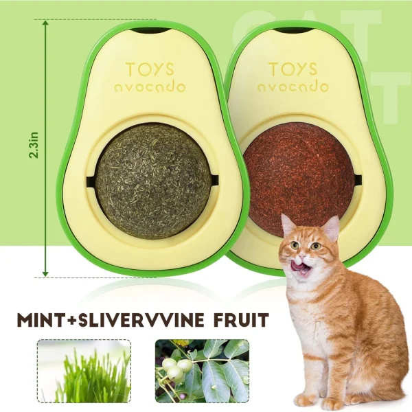 Abacate De Brinquedo Para Gatos Com Catnip Erva Gato Natural - Imagem 6