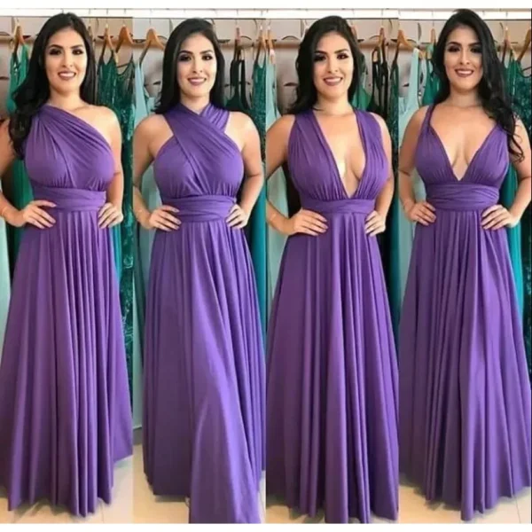 Vestido Várias Formas Terra cota Multiuso Infinity Longo Festa Madrinha Casamento Formatura Batizado - Imagem 11