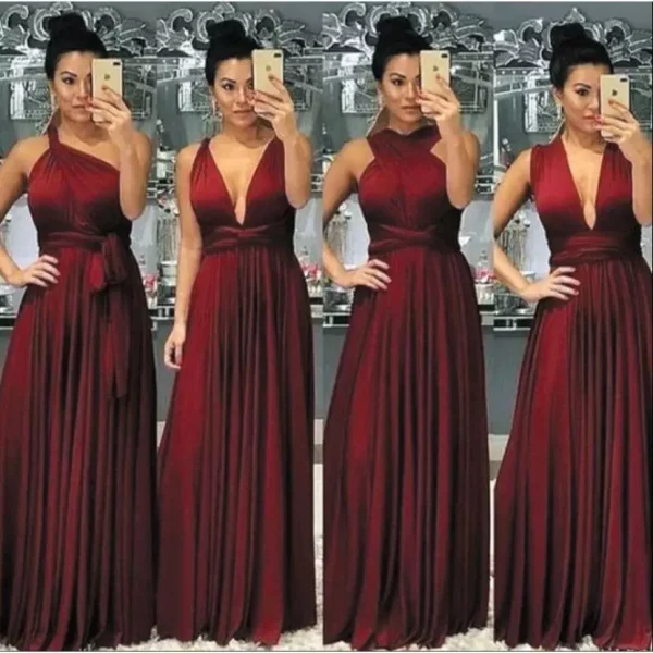 Vestido Várias Formas Terra cota Multiuso Infinity Longo Festa Madrinha Casamento Formatura Batizado - Imagem 26