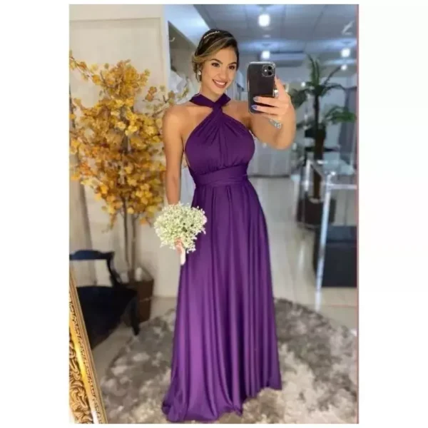 Vestido Várias Formas Terra cota Multiuso Infinity Longo Festa Madrinha Casamento Formatura Batizado - Imagem 30