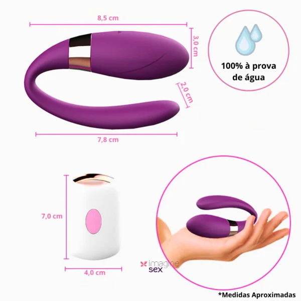 Vibrador Feminino Sexual Casal Recarregável Com Controle Sem Fio - Crypl Dibe - Imagem 8