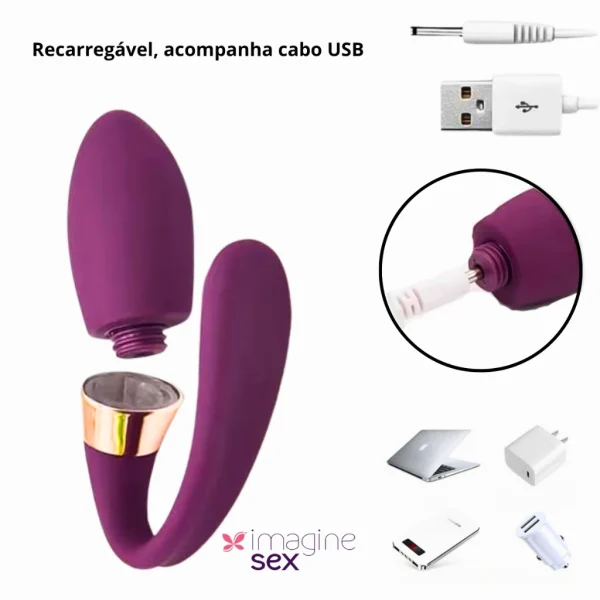 Vibrador Feminino Sexual Casal Recarregável Com Controle Sem Fio - Crypl Dibe - Imagem 7