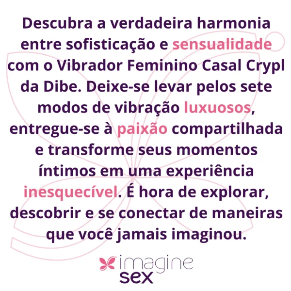 Vibrador Feminino Sexual Casal Recarregável Com Controle Sem Fio - Crypl Dibe - Imagem 9
