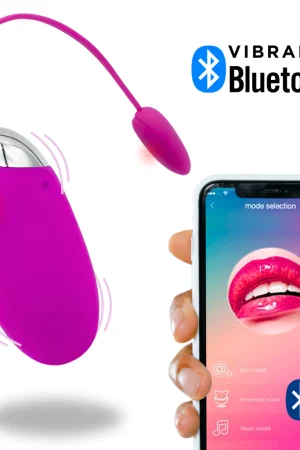 Vibrador Bluethooth Feminino Ponto G Controle por Celular À distância 12 Modos de Vibração - Pretty Love Bluetooth