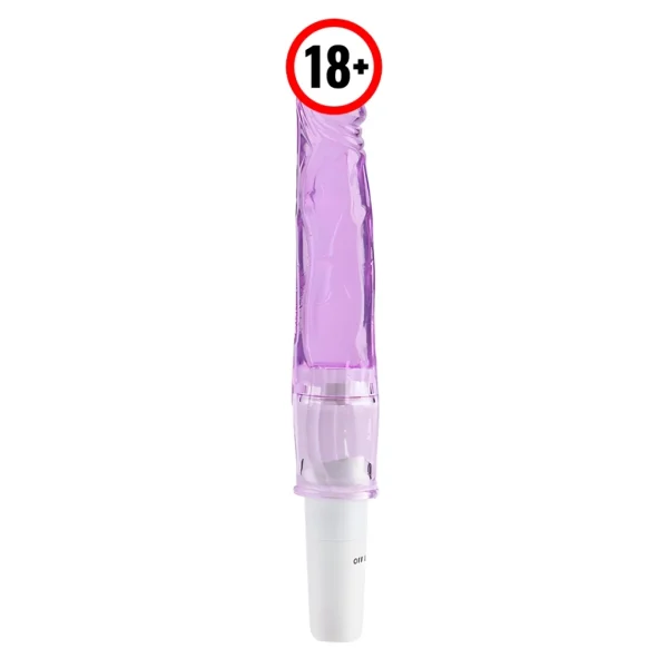 Vibrador Sexual Feminino Formato de Pênis Multivelocidades com Estimulação Clitoriana Dildo em Jelly - Imagem 5