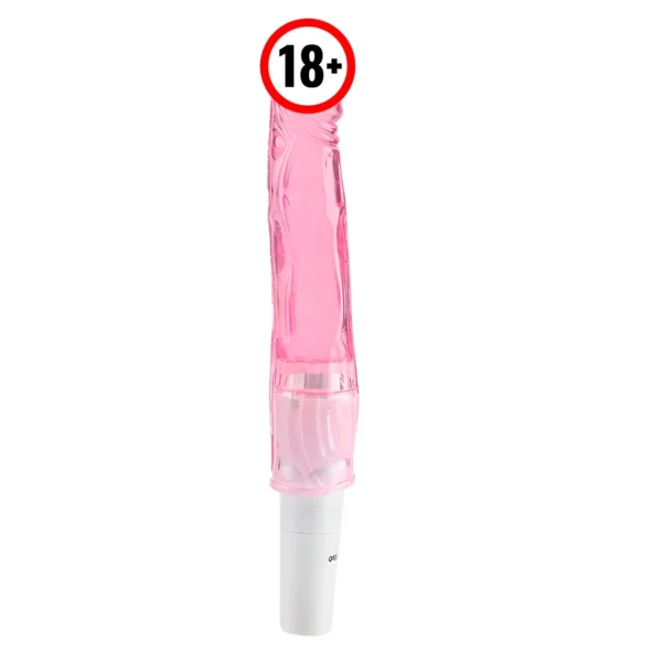 Vibrador Sexual Feminino Formato de Pênis Multivelocidades com Estimulação Clitoriana Dildo em Jelly - Imagem 4