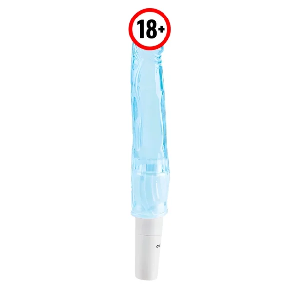 Vibrador Sexual Feminino Formato de Pênis Multivelocidades com Estimulação Clitoriana Dildo em Jelly - Imagem 3