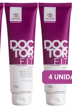4 Doctor Fit 150g Alivio das Dores Gel Massagem Muscular Creme Hidratante Massageador Akmos Original