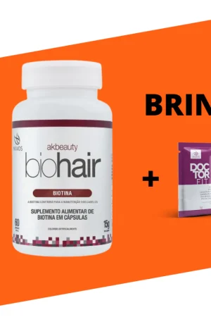 Akbeauty Biohair Akmos Suplemento D Biotina para   Cabelo Pele Unha 60 cápsulas
