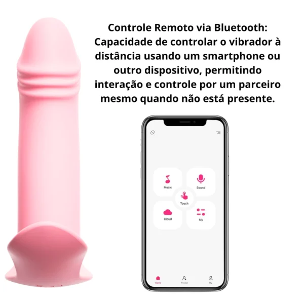 Vibrador Feminino Sexual Bluetooth Casal Recarregável Controle Via Aplicativo - Imagem 6
