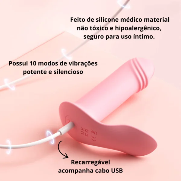 Vibrador Feminino Sexual Bluetooth Casal Recarregável Controle Via Aplicativo - Imagem 3