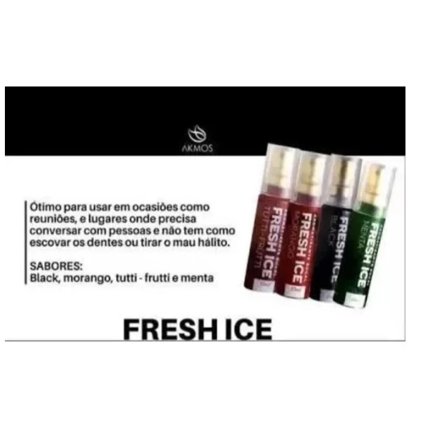 4 Spray Fresh Ice Morango Aromatizante Bucal Com Aloe Vera Mal Hálito Anticéptico Anti-inflamatório - Imagem 7