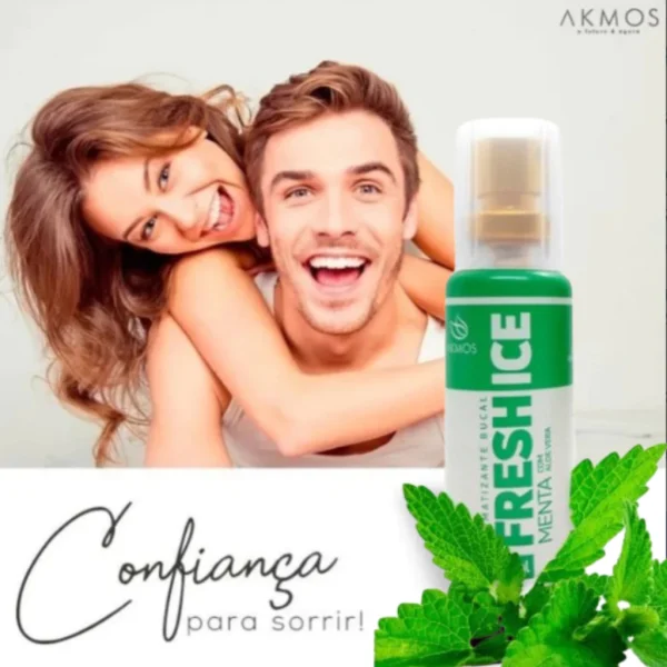 4 Spray Aromatizante Bucal Fresch Ice Menta Mal Hálito Atin-inflamatório da Gengiva e Anticéptico - Imagem 7