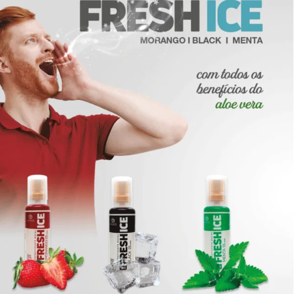 4 Spray Aromatizante Bucal Fresch Ice Menta Mal Hálito Atin-inflamatório da Gengiva e Anticéptico - Imagem 8